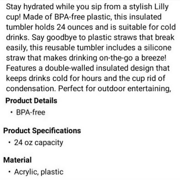 Lilly Pulitzer Tumbler! - Picture 4 of 4